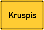 Place name sign Kruspis
