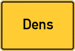 Place name sign Dens