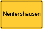 Place name sign Nentershausen, Hessen
