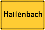 Place name sign Hattenbach