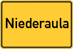 Place name sign Niederaula