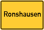 Place name sign Ronshausen