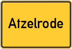 Place name sign Atzelrode