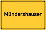 Place name sign Mündershausen