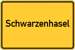 Place name sign Schwarzenhasel