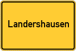 Place name sign Landershausen