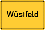 Place name sign Wüstfeld