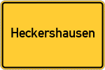 Place name sign Heckershausen