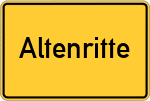 Place name sign Altenritte