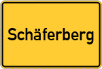 Place name sign Schäferberg, Siedlung