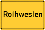 Place name sign Rothwesten