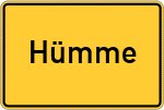 Place name sign Hümme