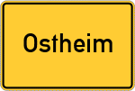Place name sign Ostheim, Kreis Hofgeismar
