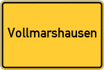 Place name sign Vollmarshausen