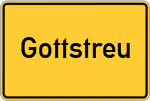 Place name sign Gottstreu