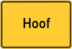 Place name sign Hoof, Kreis Kassel