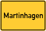 Place name sign Martinhagen