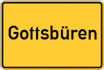 Place name sign Gottsbüren