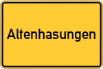 Place name sign Altenhasungen