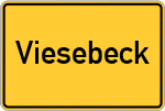 Place name sign Viesebeck