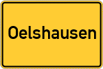 Place name sign Oelshausen