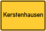 Place name sign Kerstenhausen, Hessen