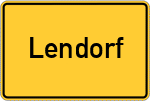 Place name sign Lendorf, Hessen