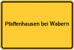 Place name sign Pfaffenhausen bei Wabern, Hessen