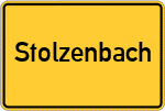 Place name sign Stolzenbach