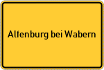 Place name sign Altenburg bei Wabern, Hessen