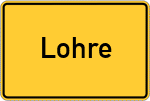Place name sign Lohre