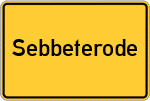 Place name sign Sebbeterode