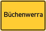 Place name sign Büchenwerra, Hessen