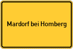 Place name sign Mardorf bei Homberg, Bezirk Kassel