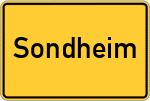 Place name sign Sondheim, Hessen