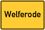 Place name sign Welferode