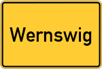 Place name sign Wernswig