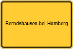 Place name sign Berndshausen bei Homberg, Efze