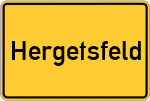 Place name sign Hergetsfeld