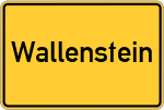Place name sign Wallenstein, Hessen