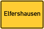 Place name sign Elfershausen, Kreis Melsungen