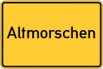 Place name sign Altmorschen