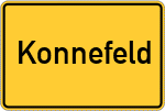 Place name sign Konnefeld