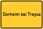 Place name sign Dorheim bei Treysa