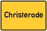 Place name sign Christerode