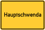 Place name sign Hauptschwenda