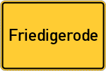 Place name sign Friedigerode