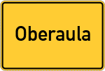 Place name sign Oberaula
