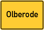Place name sign Olberode