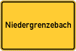 Place name sign Niedergrenzebach